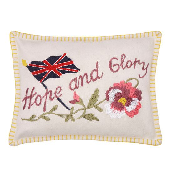 Hope and Glory cushion from Debenhams Hope and Glory cushion from Debenhams | Jubilee cushions | accessories | 10 OF THE BEST | Country Homes & Interiors | Housetohome