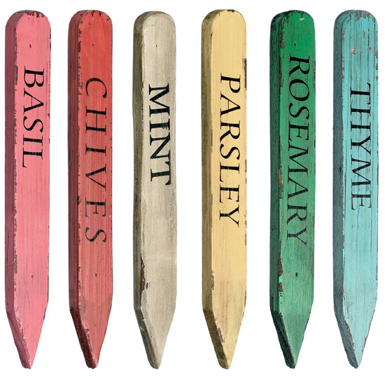 Herb markers from Dotcomgiftshop Herb markers from Dotcomgiftshop | garden accessories | country | Country Homes & Interiors