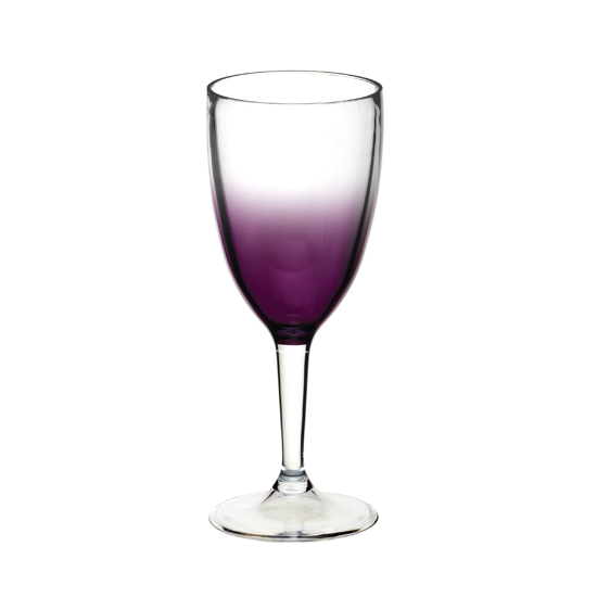 Plum tint acrylic wine glasses from Drinkstuff