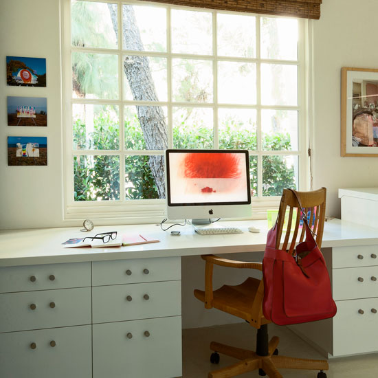 Modern white home office 