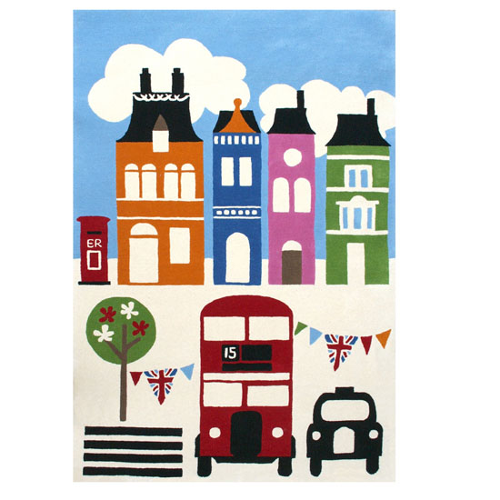London Street Life woollen rug from The Gifted Penguin