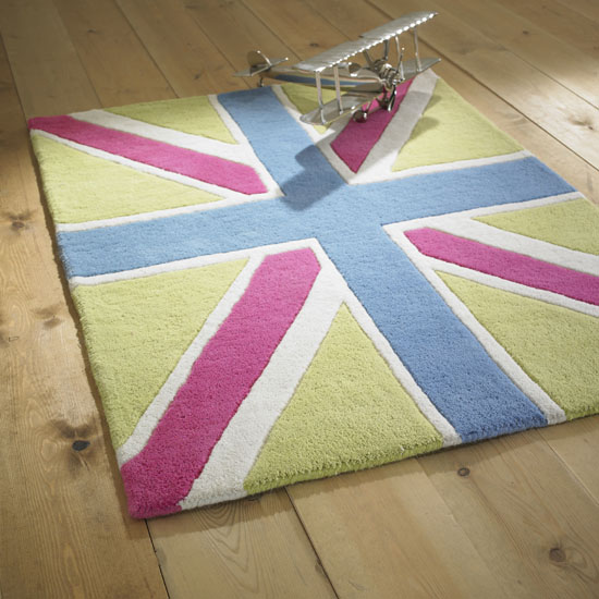 Union Flag Girls rug from Little Lucy Willow | Children's rugs | rugs | children's bedroom | soft furnishings | PHOTO GALLERY | 25 Beautiful Homes | Housetohome