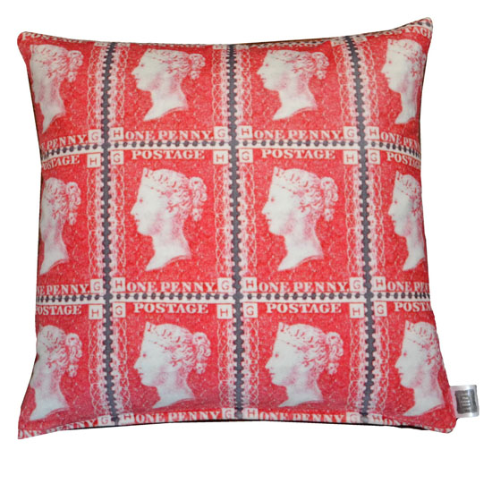 Royal Mail 'Penny Red' Cushion from The Colour Union Royal Mail 'penny Red' Cushion from The Colour Union | Diamond Jubilee home accessories | Home accessories | PHOTO GALLERY | 25 Beautiful Homes | Housetohome