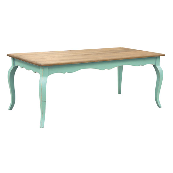 Painted wooden dining table from Lucy Willow Painted wooden dining table from Lucy Willow | Country dining room buys | Country Homes & Interiors