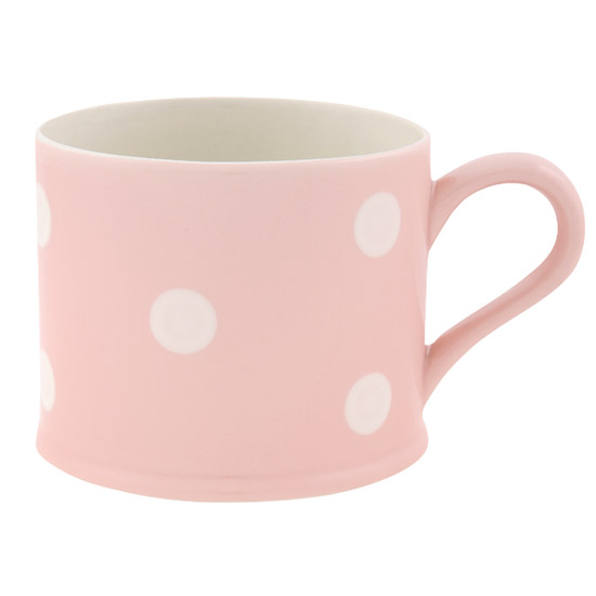 Pink spot mug by Susie Watson Pink spot mug by Susie Watson | Country dining room buys | Country Homes & Interiors