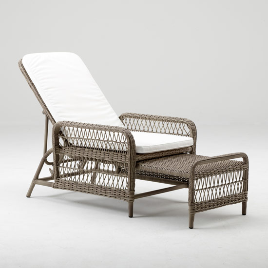 Suppliers of reclining rattan garden chairs | Celia Rufey's garden