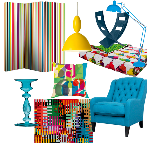 Pop bright living room