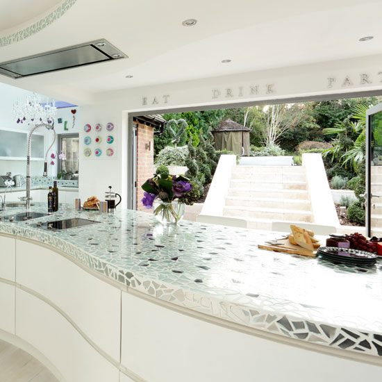 Unique modern white kitchen 