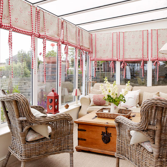 Comfortable conservatory seating area