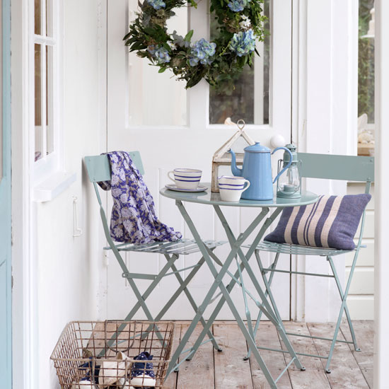 Rustic garden dining area