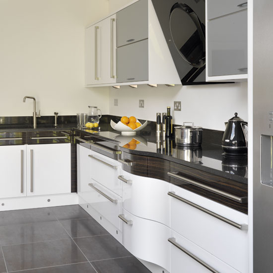 Hob area Hob area | White and dark ebony wood kitchen | PHOTO GALLERY | Beautiful Kitchens | Housetohome.co.uk