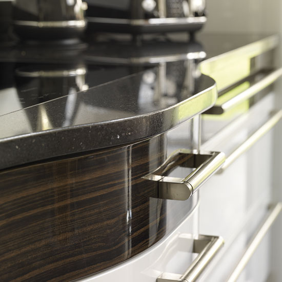 Curved drawers Curved drawers | White and dark ebony wood kitchen | PHOTO GALLERY | Beautiful Kitchens | Housetohome.co.uk