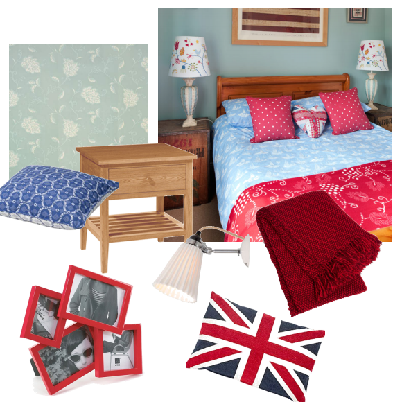 Lively bedroom scheme