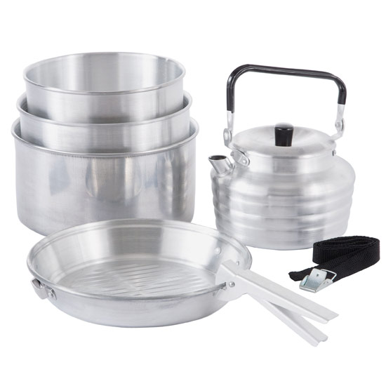 Six-piece pan camping set from Woolworths Camping buys | 10 best | Cool camping | BBQ | Tent | PHOTO GALLERY | Style at Home | Housetohome
