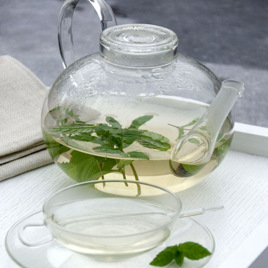 Make tea Mint tea in glass teapot | In season: mint | Garden | PHOTO GALLERY | Housetohome | Homes & Gardens