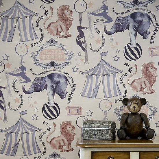 'Roll-Up, Roll-Up' Wallpaper by Kate Usher Studio | Children's wallpaper - 10 of the best | Kid's w allpaper | Wallpaper ideas | PHOTO GALLERY | Housetohome