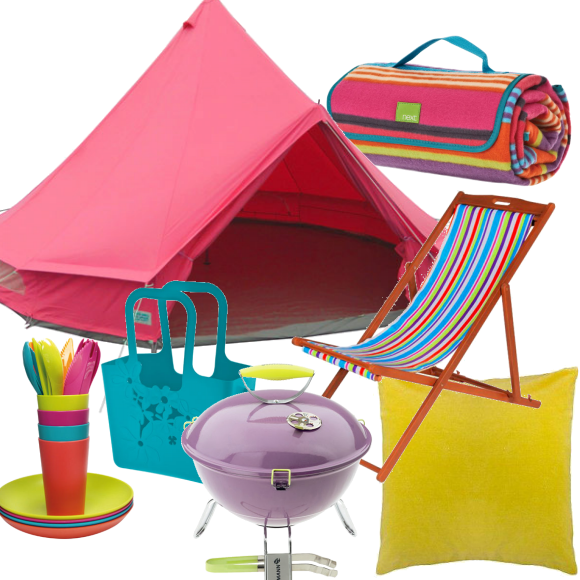 Colourful camping