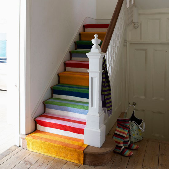 Striking ideas for stairs | Stairs | 10 striking ideas Colourful runner staircase | Staircase decorating ideas | Image | Housetohome