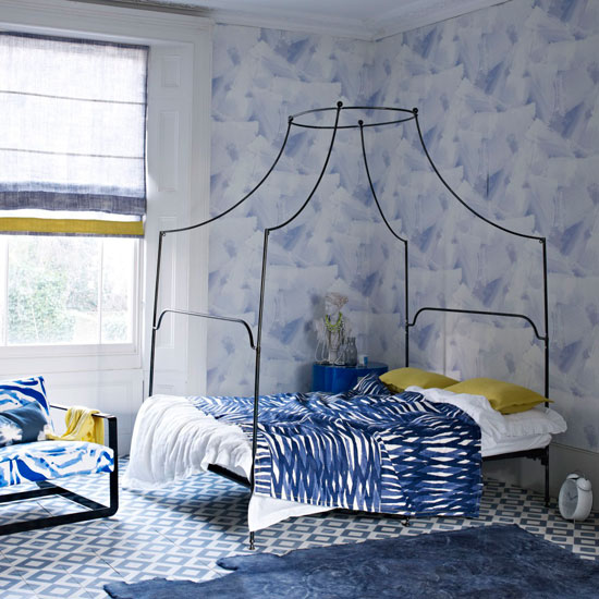 Blue watercolour bedroom | Modern bedrooms | PHOTO GALLERY | Livingetc