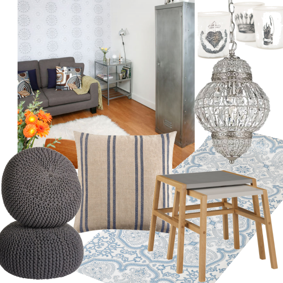 Industrial chic living room