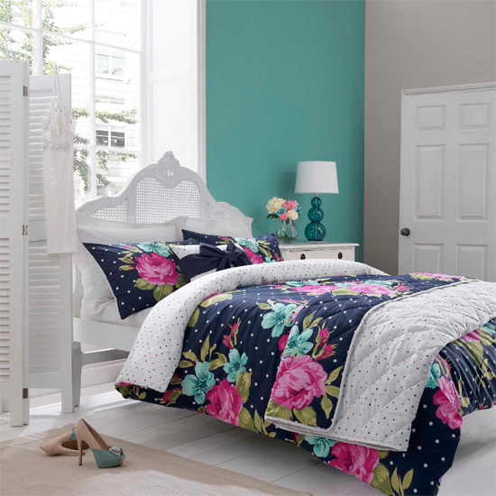 The new Bethany design features bold florals and polka dots