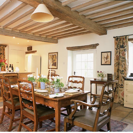 Rustic kitchen-diner | Family kitchen diners | dining furniture | Kitchen | PHOTO GALLERY | 25 Beautiful Homes | Housetohome