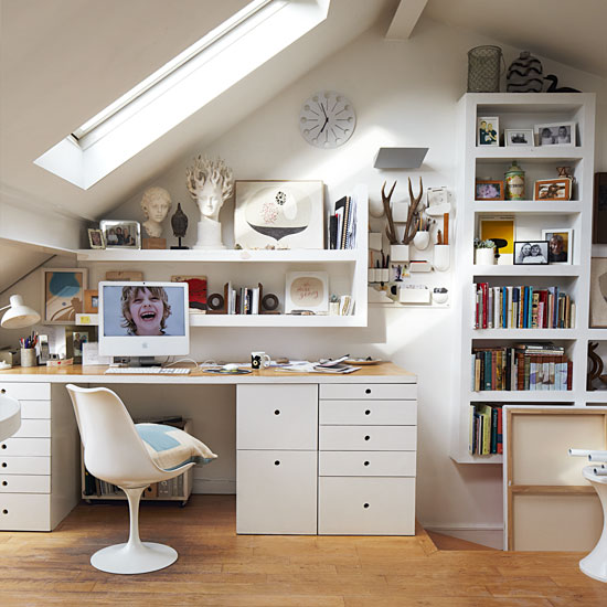 Loft conversion/home office Loft conversion/home office | Step inside a calm Edwardian terraced home in north London | Modern terraced house | House Tour | PHOTO GALLERY | Livingetc | Housetohome
