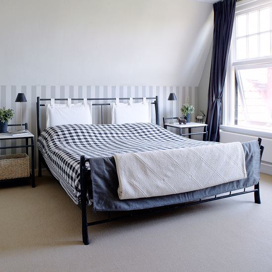 Blue coastal bedroom