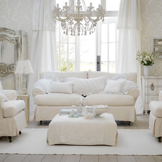 Soft white colour scheme | Shabby-chic style - 10 decorating ideas ...