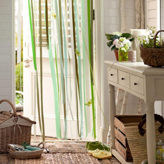 Pretty green utility room