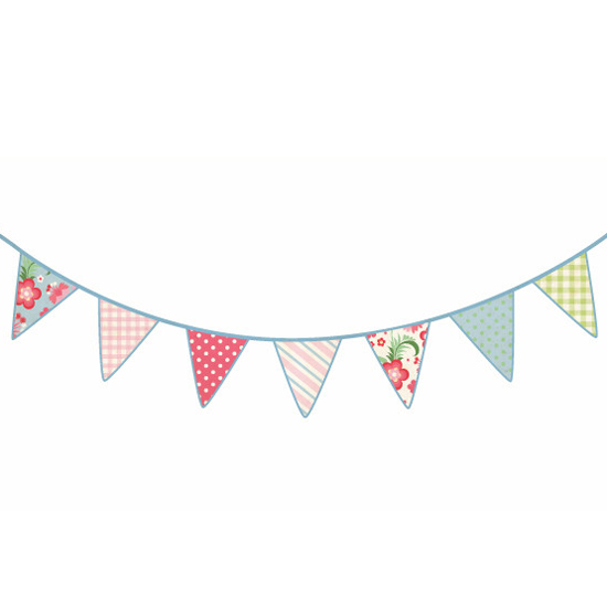 Vintage bunting wall sticker from Wall Glamour | Childrens wall stickers | PHOTO GALLERY | housetohome.co.uk