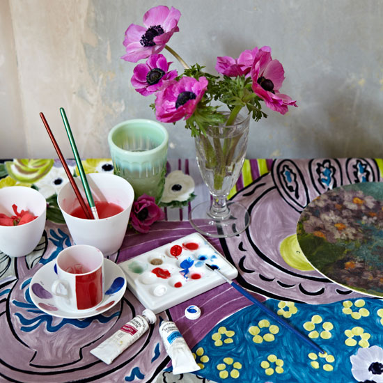 Create an artistic display Kitchen table with Matisse-style tablecloth | PHOTO GALLERY | Homes & Gardens | Housetohome.co.uk