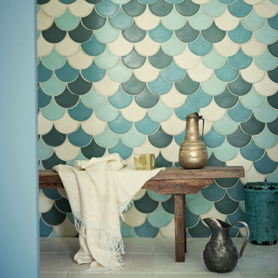 Blue Moroccan tiled bathroom | Bathroom | PHOTO GALLERY | Homes & Gardens | Housetohome.co.uk