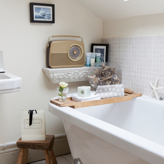 Retro white bathroom