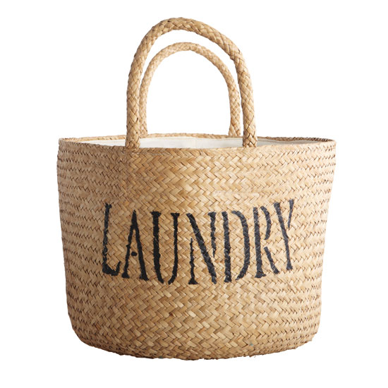 Laundry storage basket from Peacock Blue | bathroom | PHOTO GALLERY | Country Homes and Interiors | Housetohome.co.uk