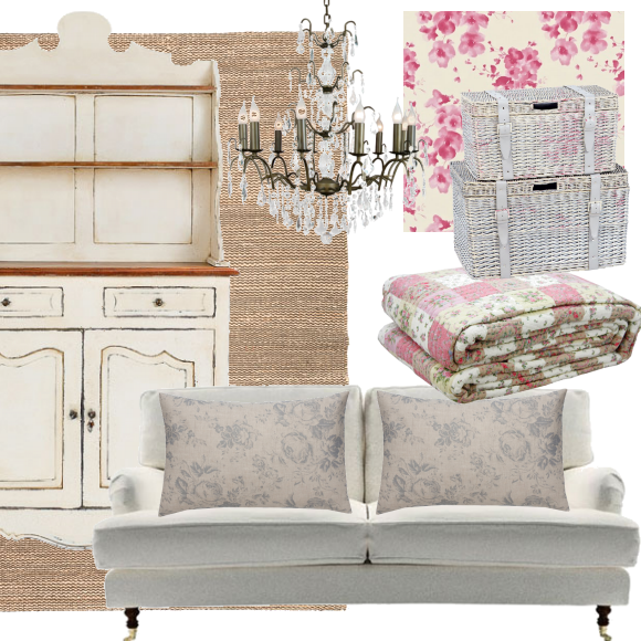 Shabby-chic living room