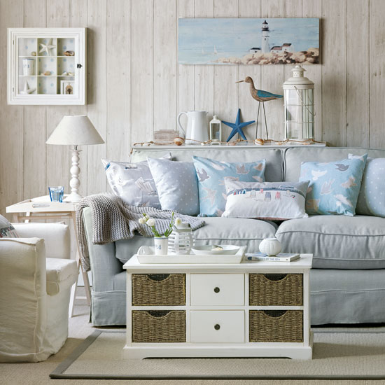 Sea-inspired living room | Coastal-style decorating ideas ...