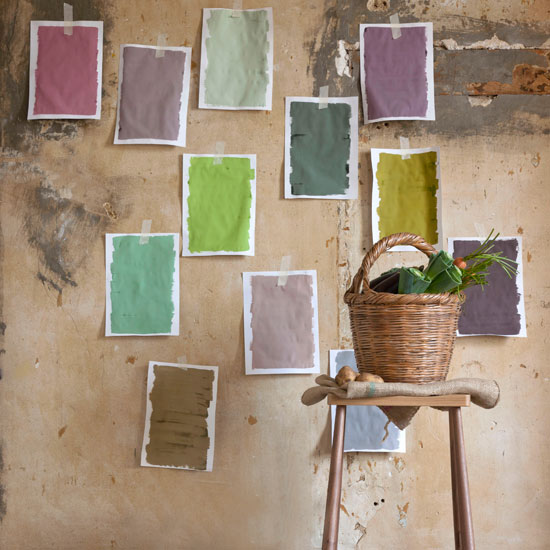 Test colours in situ | Living room | PHOTO GALLERY | Country Homes and Interiors | Housetohome.co.uk