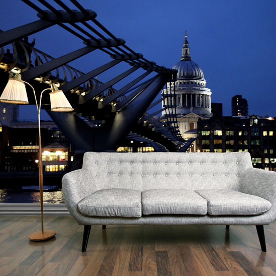 Millennium Bridge and St Paul's mural, £159, Wallpaperdirect