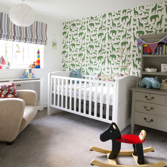 Add a feature wall Add a feature wall | Nursery decorating ideas | Nursery | PHOTO GALLERY | Ideal Home | Housetohome