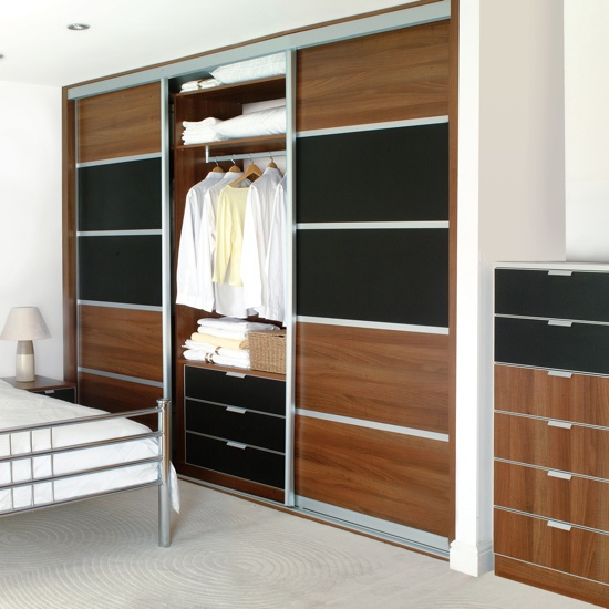 Tidy Bedrooms&reg; black and walnut wardrobe | Bedroom ideas | PHOTO GALLERY | Housetohome.co.uk