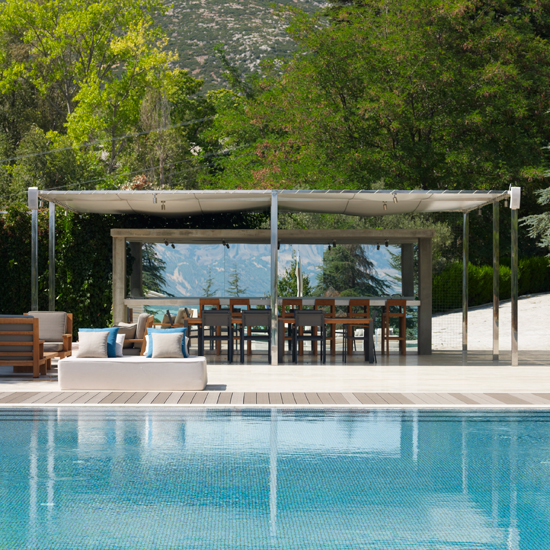 Modern garden swimming pool