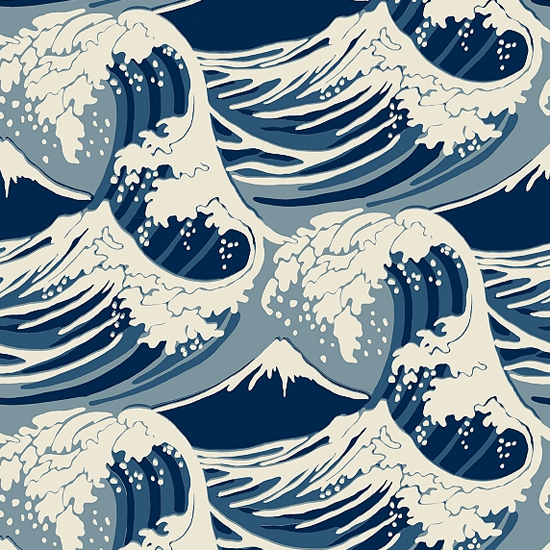 Great Wave from the Frontier from Cole & Son Great Wave from the Frontier from Cole & Son | Modern wallpaper | Home decorating ideas | PHOTO GALLERY | housetohome