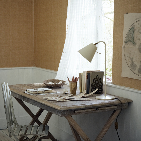 Distressed wooden home office 