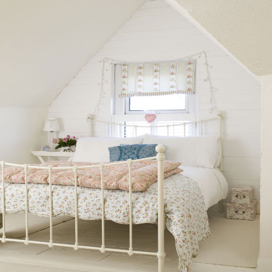 Pretty attic room | guest bedroom decorating idea | PHOTO GALLERY | Ideal Home | Housetohome