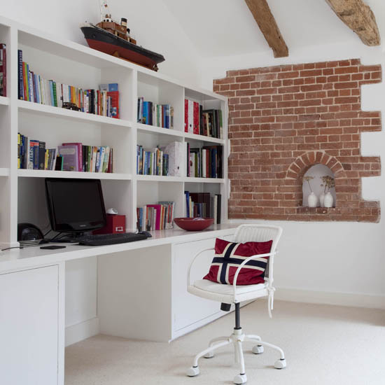 Built-in home office Built-in home office | Formal home office | Traditional home office | decorating ideas | PHOTO GALLERY | 25 Beautiful Homes | Housetohome