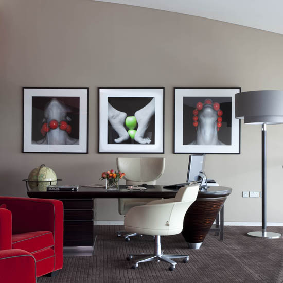 Modern home office Modern home office | Formal home office | Traditional home office | decorating ideas | PHOTO GALLERY | 25 Beautiful Homes | Housetohome