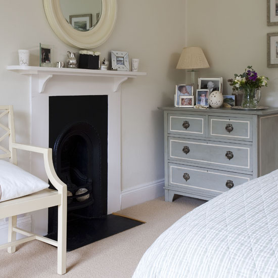 Pale blue and white country bedroom | Country bedrooms | Decorating ideas | Bedroom | PHOTO GALLERY | 25 Beautiful Homes | Housetohome