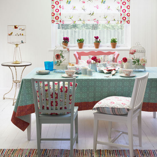 Play with pattern Play with pattern | Dining room | PHOTO GALLERY | Country Homes and Interiors | Housetohome.co.uk