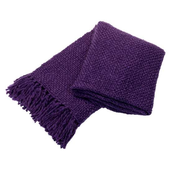 Purple chunky knitted throw from Sainsbury's | Folk trend autumn/winter 2012 | Decorating trends | Housetohome.co.uk